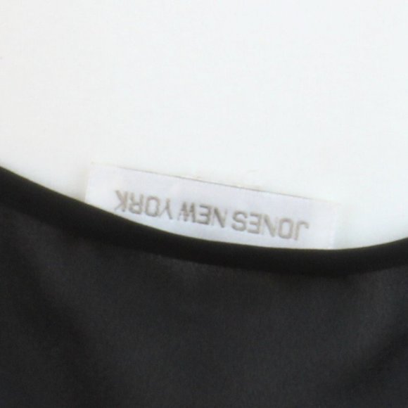 Jones New York Sheer Camisole Black Sleeveless Loose Fit Minimalist approx L - Picture 6 of 6
